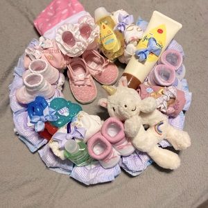 Hand made baby shower wreaths perfect for any expecting mother